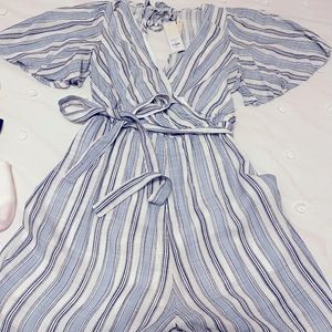 Blue striped Romper
